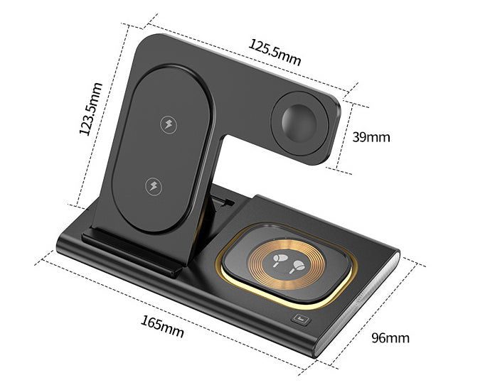 3 IN 1 15W Wireless Charger Mag Safe Desktop Night Light