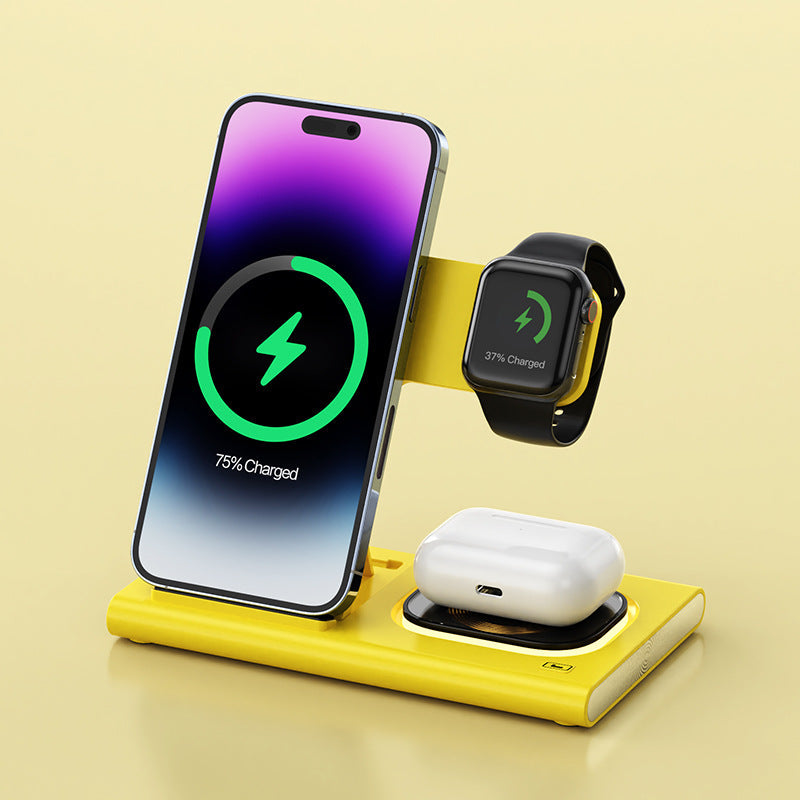 3 IN 1 15W Wireless Charger Mag Safe Desktop Night Light