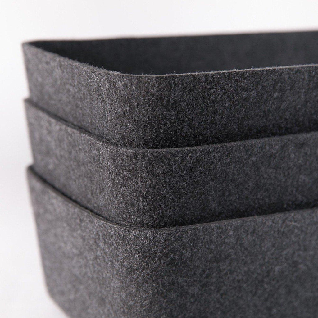 Sculpted Bin - Long | Set of 3