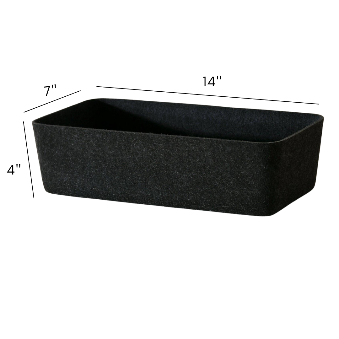Sculpted Bin - Long | Set of 3