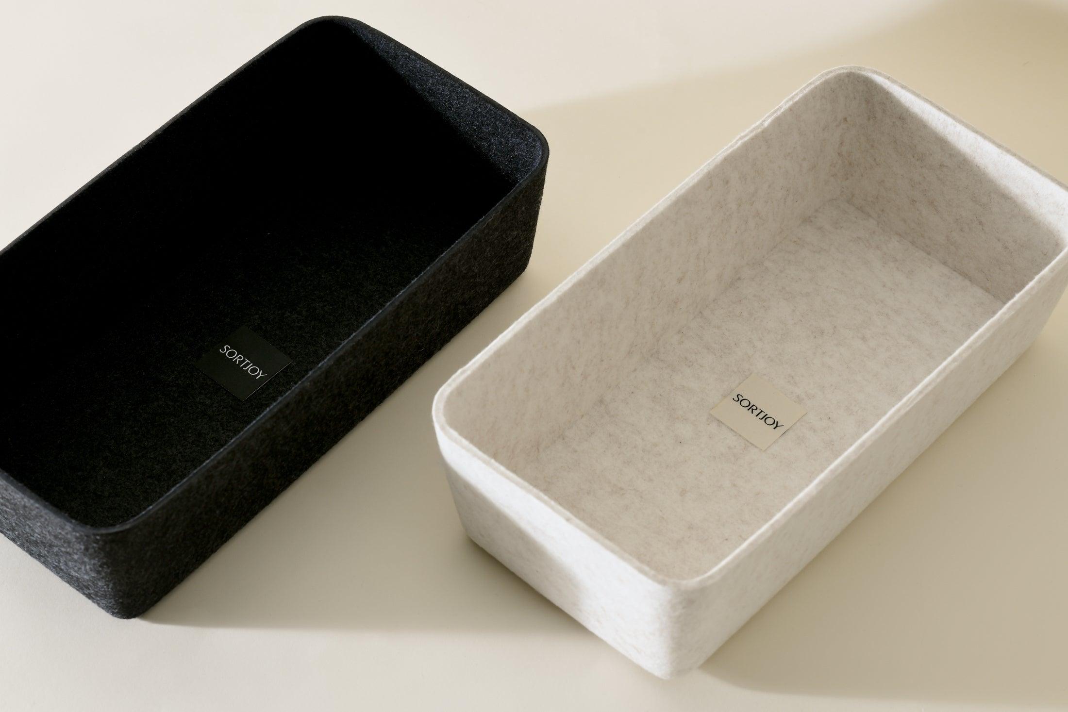 Sculpted Bin - Long | Set of 3