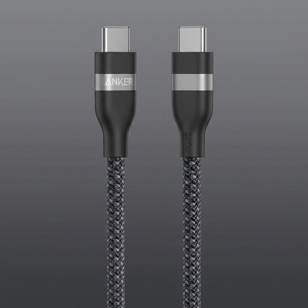 Anker USB-C to USB-C Cable (3 ft / 6 ft, 240W, Upcycled-Braided)