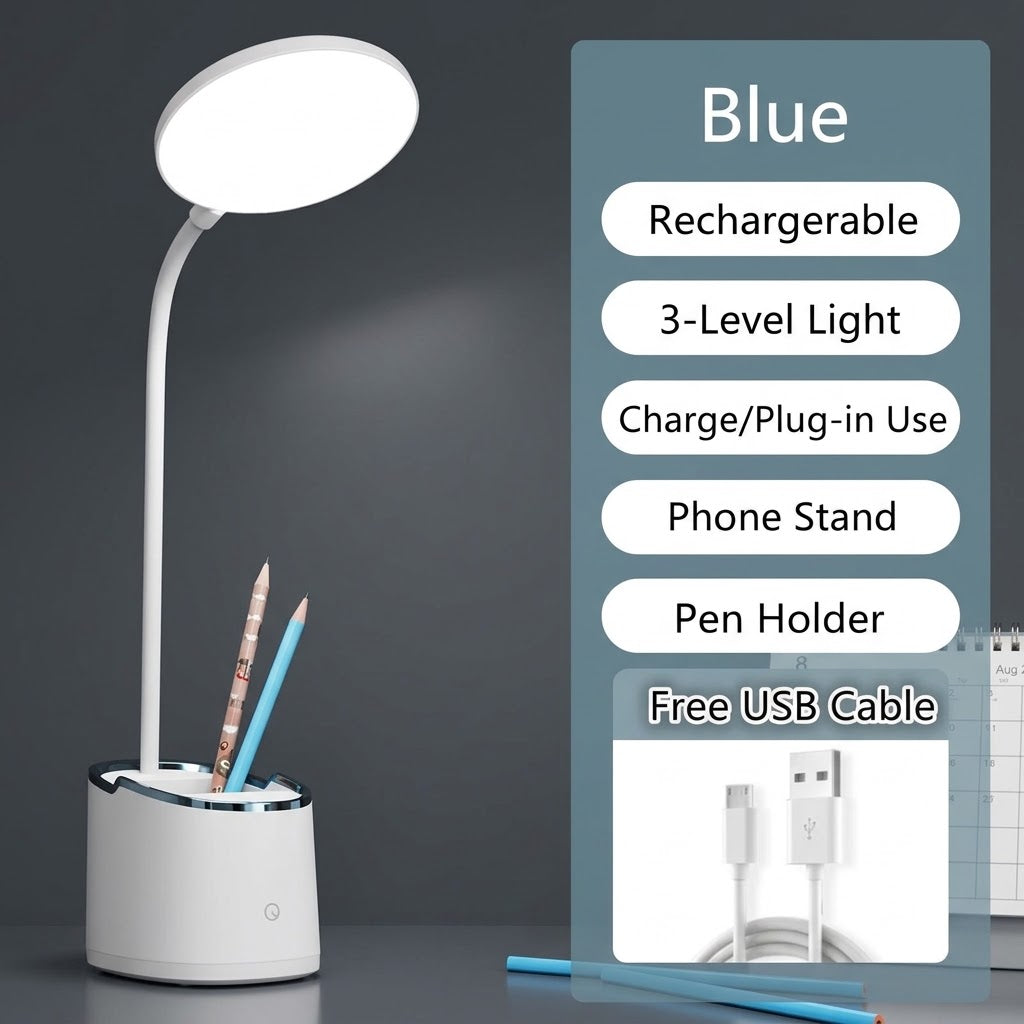Rechargeable Table Lamp and Pen Holder