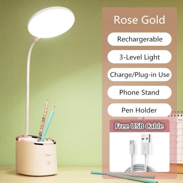 Rechargeable Table Lamp and Pen Holder